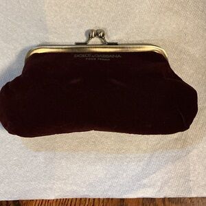 Dolce & Gabbana Deep Burgundy Velvet kiss lock